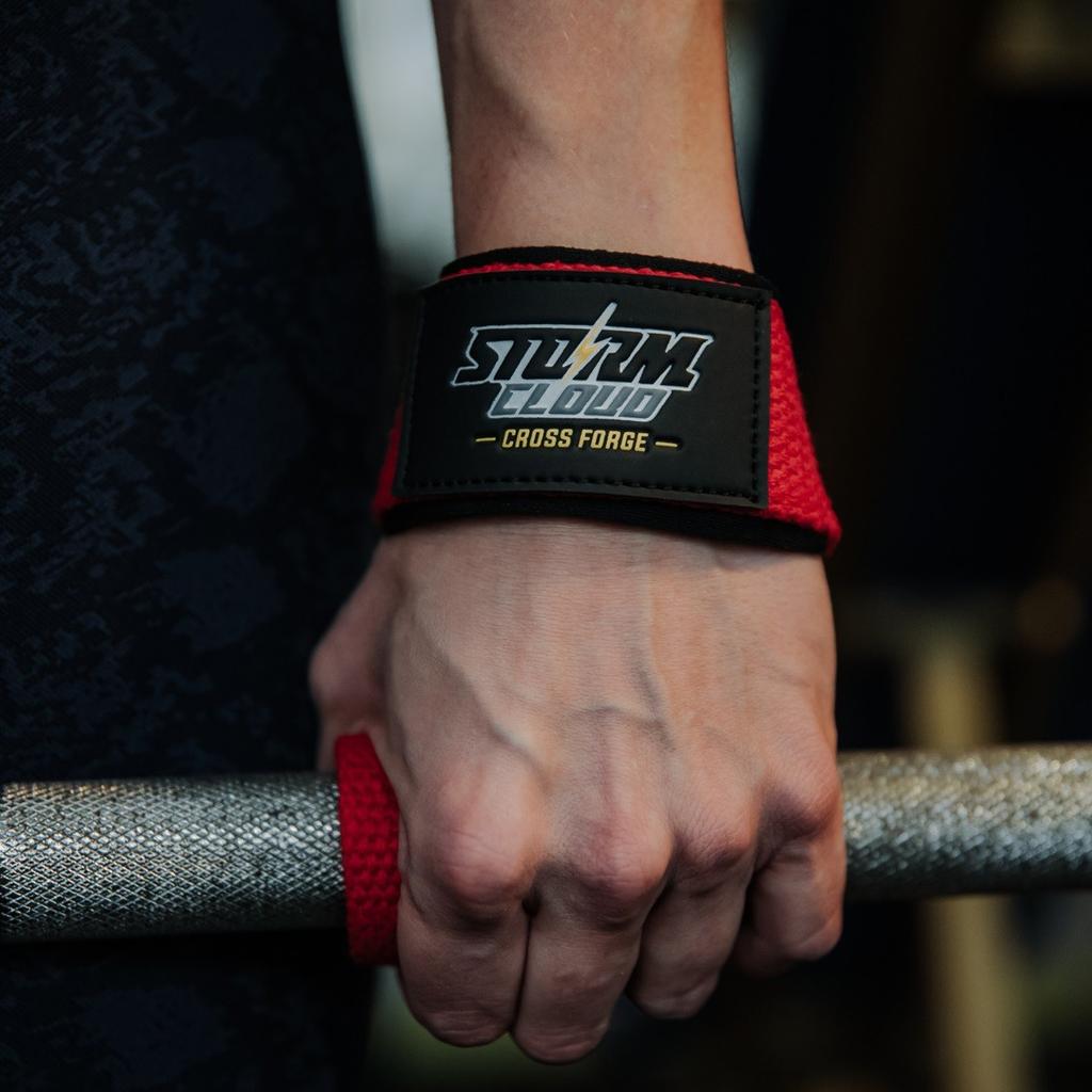 StormCloud Deadlift and Weightlifting Training Straps Black