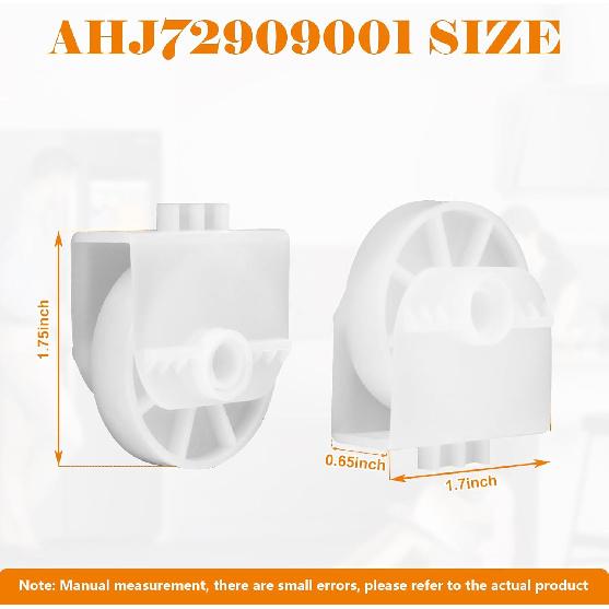 AHJ72909001 Refrigerator Freezer Drawer Roller Replacement for LG Kenmore Refrigerators Freezer Tray Roller Replaces AHJ73329901 AP4671331 PS3532772