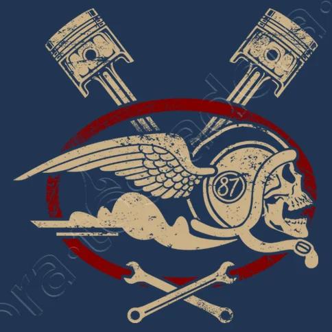 Biker Rider Wings Skull Personalized Graphic TShirt Summer Cotton ONeck Short Sleeve Mens T Shirt New S3XL