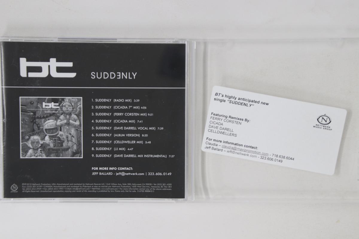 

CD BT - Suddenly 067003233422 NETTWERK 2010 US Dance & Electronica Used