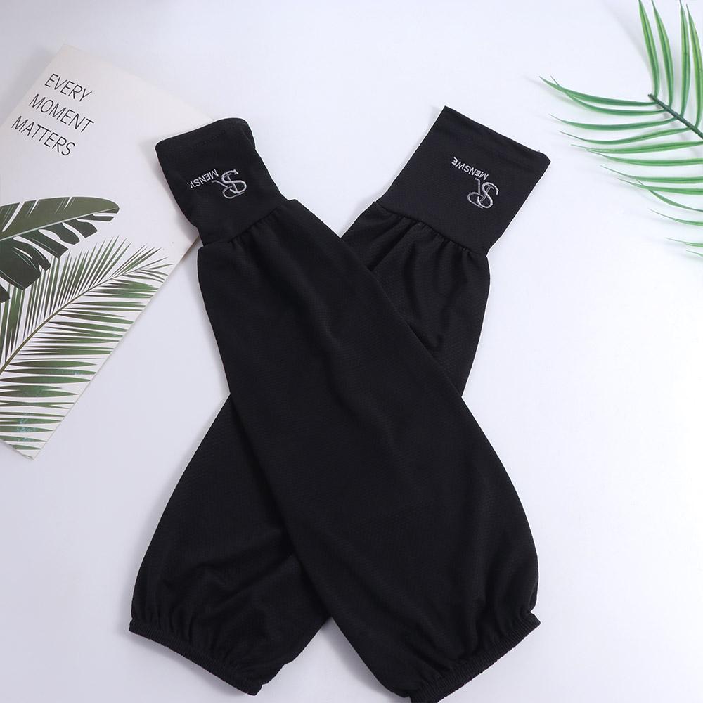 Solid Color Sunscreen Sleeve Anti-UV Sun Protection Cover Elastic Ice Silk Sleeves  Outdoor
