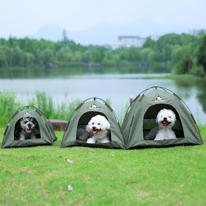 Atmungsaktives Ganzjahreshaus für Hunde und Katzen kleiner und mittlerer Rassen