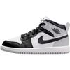 Air Jordan 1 Mid Vorschule 'Barons' (Unisex) Weiße / Hellgraue / Schwarze Kinder-Basketballschuhe DQ8424 101