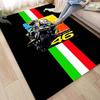 Tappetino da Pavimento Tappeto da Salotto Tappeto da Corsa Moto The Doctor Nero Giallo Pista da Corsa con Numero 46 Design Dinamico Decorazione per la Casa