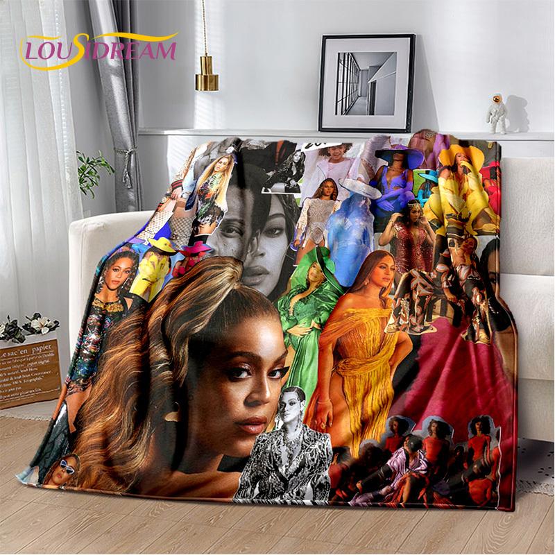 3D Latest Beyonce Giselle Knowles Soft Plush Blanket,Flannel Blanket Throw Blanket for Living Room Bedroom Bed Sofa Picnic Cover