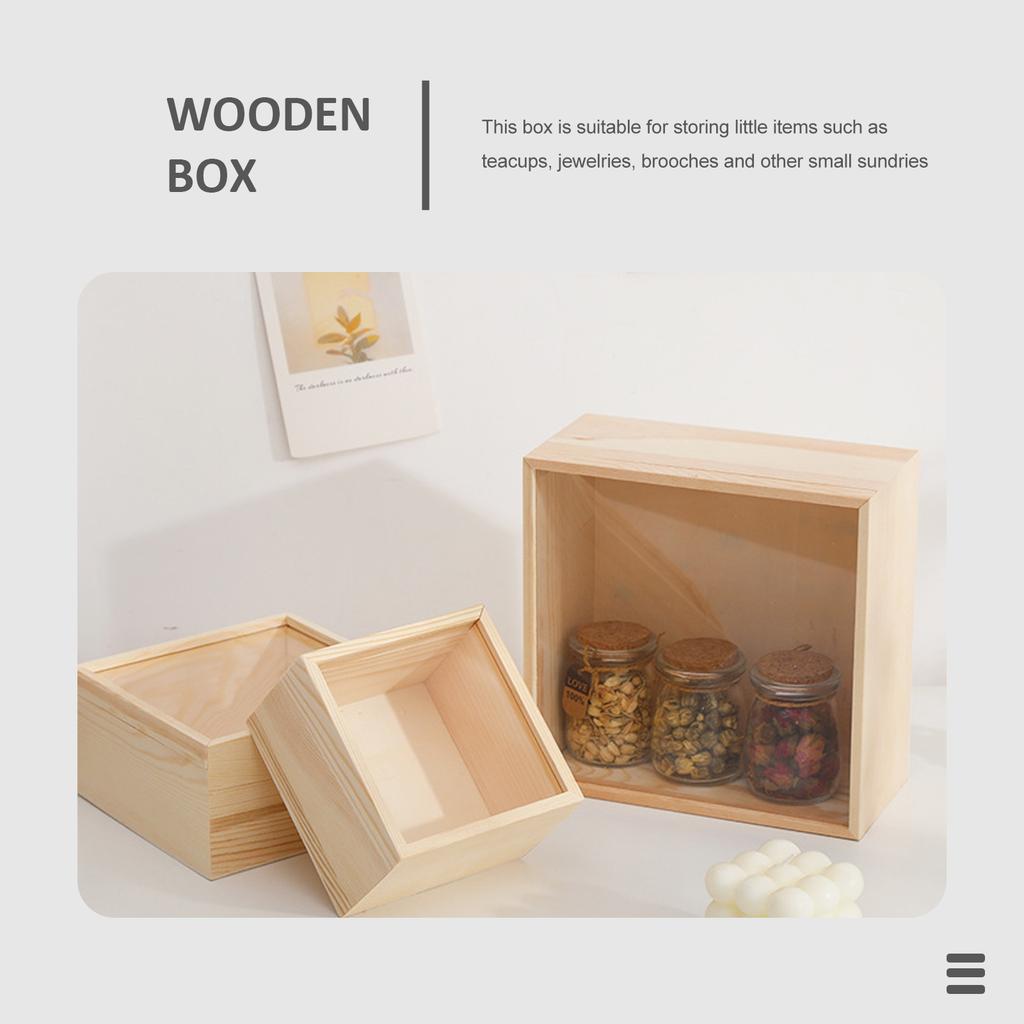 Unfinished Blank Wooden Storage Jewelry Box Jewelry Jewelry Box Treasure Keepsake case Chest Gifts Packing box
