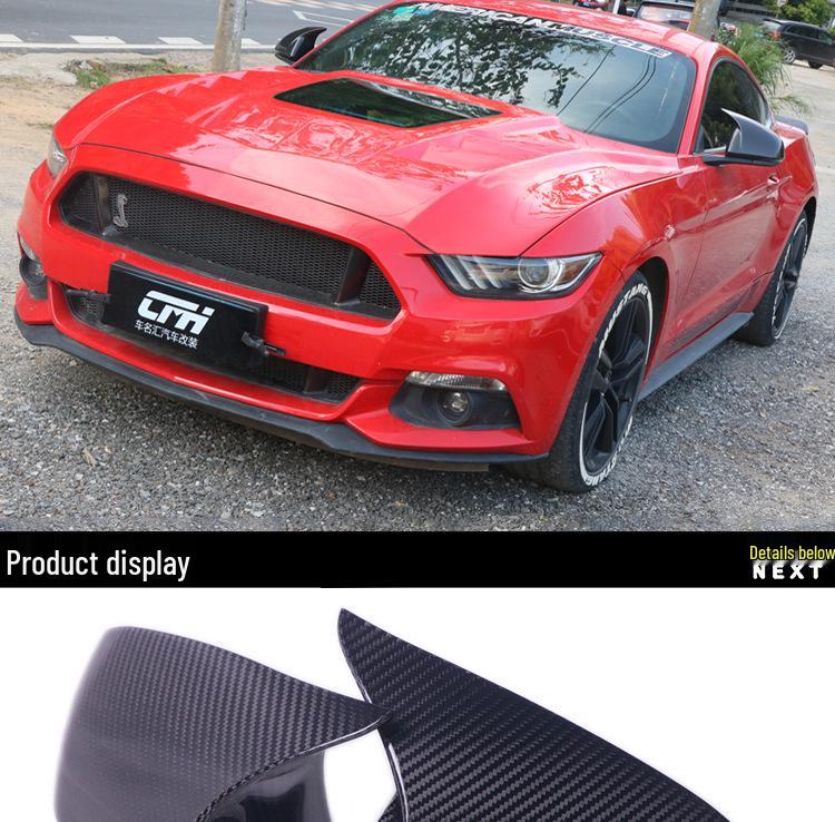 Dry Carbon Fiber Rearview Mirror Cover for 2015-2022 Ford Mustang