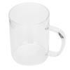 350ML Transparent Milk Coffee Mug with Handle Glass Water Cup Drinkware Kitchen UtensilWhite Letter