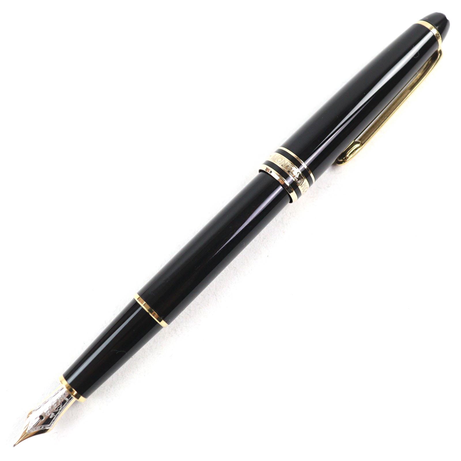 Very Good MONTBLANC fountain pen Meisterstck Classic Logo engraved White Star Used