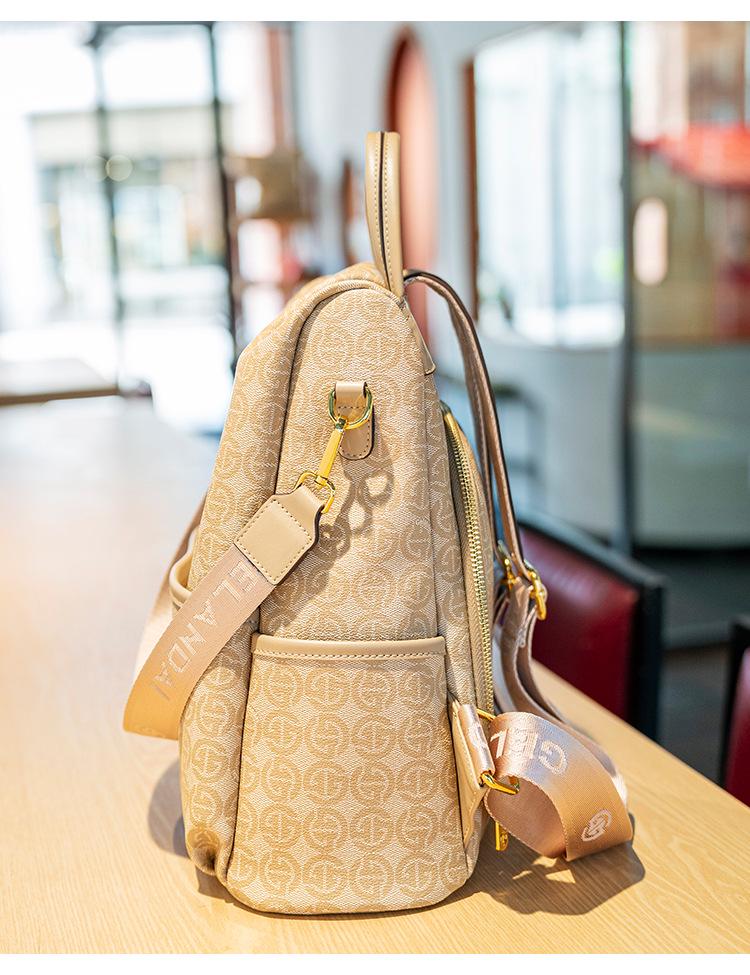 2024 Women's High-End Retro Print Large Capacity Anti-Theft Travel Backpack