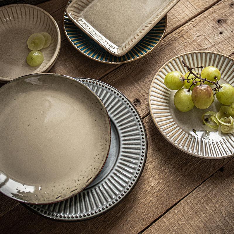 One Thing Multi-Purpose Japanese Bone Saucer Ceramic Household Plate Dried Fruit Snack Plate Vegetable Plate Dining Table Garbage Plate Tableware Smal