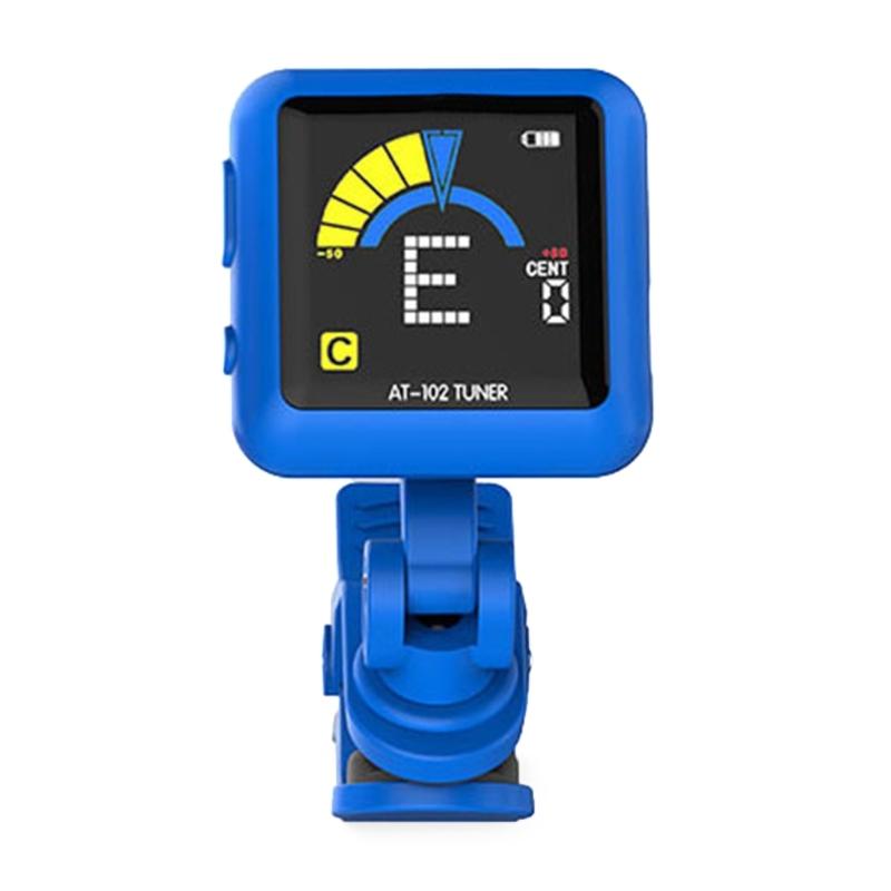 Rechargeable Clip On Guitar Tuner 360 Degree Rotating Digital Electronic Tuner for Guitar Bass Violin Ukulele Tuner