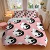 3pcs Cat Hug Pattern Bedding Set, Breathable and Soft, Suitable for All Seasons, Ideal for Home Use, Suitable for Bedroom Decor 21148