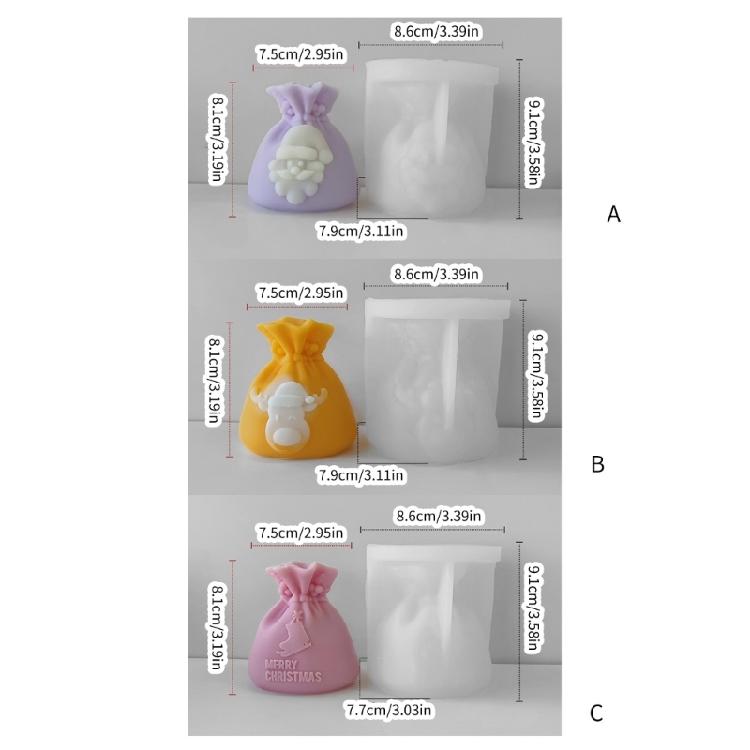 Gift Bag Decoration 3D Candle Soap Mould DIY Candle Epoxy Mold Handmade Mold