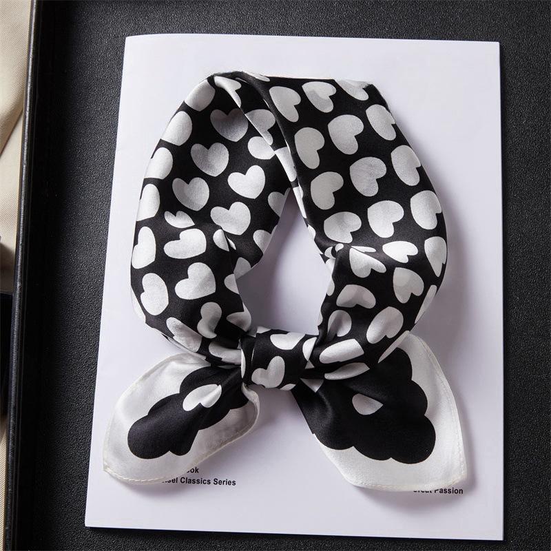 53Cm silk silk scarf women s thin simple luxury love mulberry silk scarf new gift scarf small square scarf 53*53cm