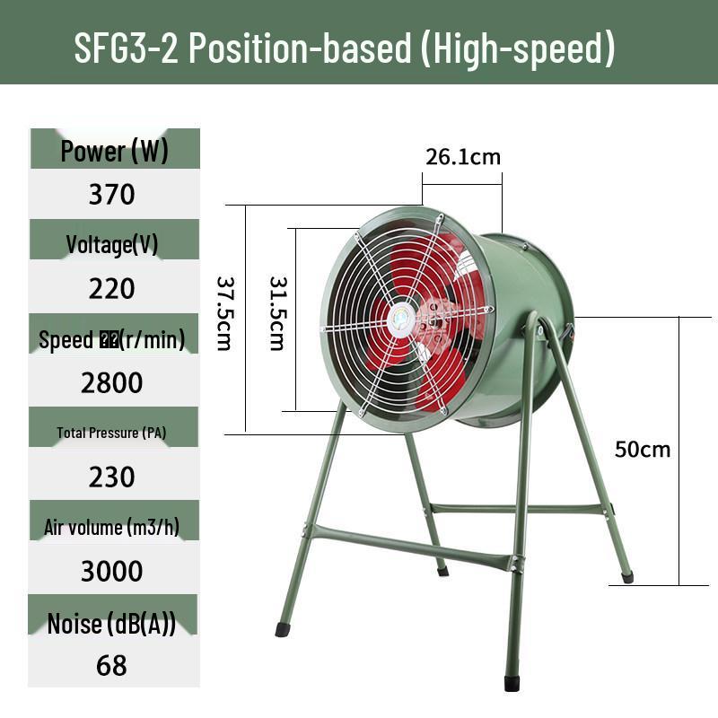 Silent Axial Exhaust Fan 220V/380V - Powerful Industrial Ventilation Blower