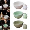 2Pcs Ceramic Matcha Bowls and Whisk Holder Portable 500ml Ceramic Matcha Bowl for Party Bedroom Table Office Dining Room