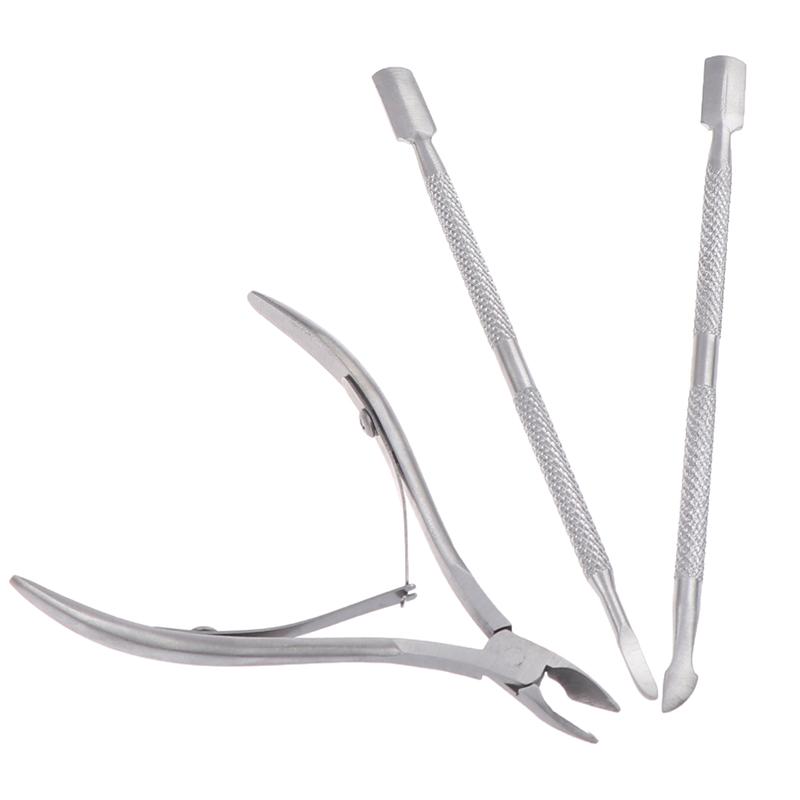 3Pcs/Lot Set With Cuticle Scissor&Pushers For Art Beauty Kit Tool