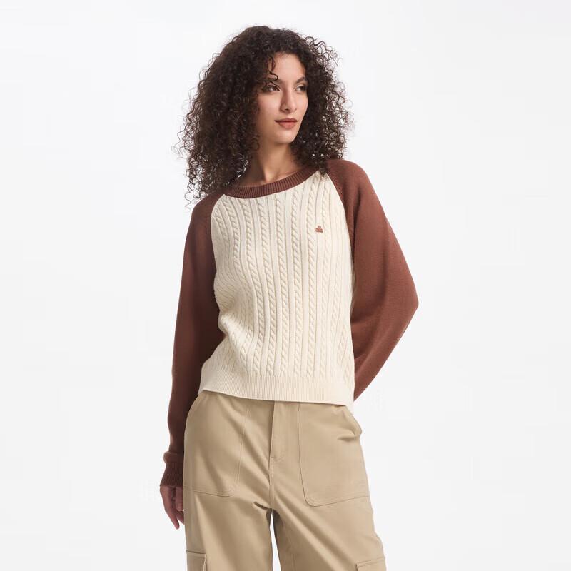 Gap Women's Embroidered Bear Colorblock Raglan Sweater