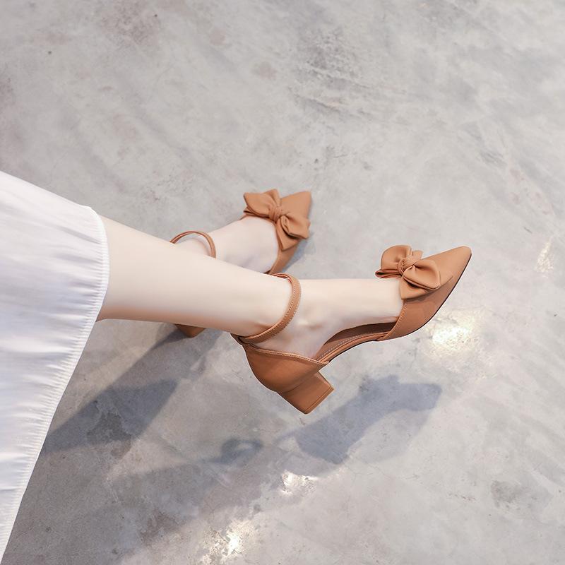 6807-33 Baotou sandals, new in summer 2025, summer 32 small heels 33 small size women's shoes, single shoes