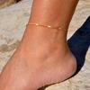 Stainless Steel Anklets Minimalist and Trendy Design Sequined Chain Exquisite Womens Party Gift Anklets