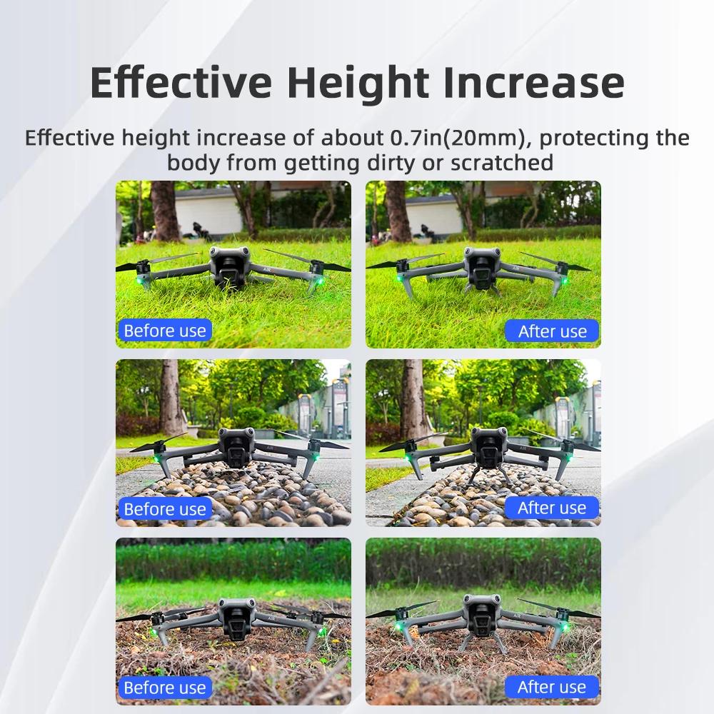 BRDRC Landing Gear For DJI Air 3/Air 3S Drone Extender Height Foot Support Protector Stand Foldable Legs Protector Feet Stand