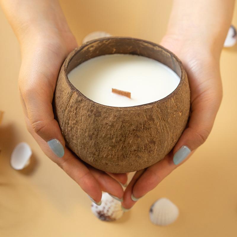 

Ароматические свечи в кокосовой скорлупе, Бытовые эфирные масла, Ароматические украшения, Ароматические подарки из растительного воска, Натуральные ароматы Natural coconut scented candle