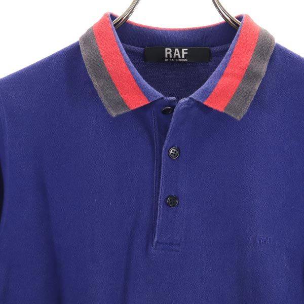 RAF SIMONS Short sleeve Polo shirt Blue Fawn Women Used