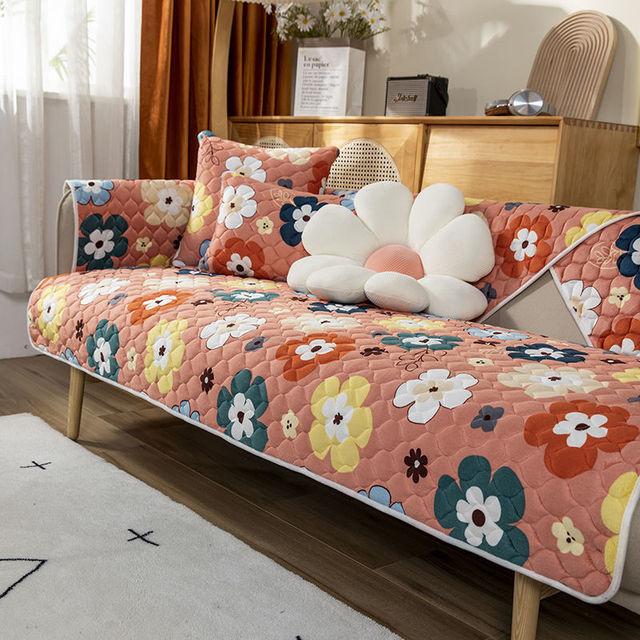 Thick Plush Sofa Cushion Four Seasons Non -Slip Thermal Insulation Sofa Towel Milk Velvet Cushion Universal Sofa Decoration Cover