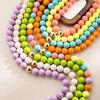 N13167 Colorful Beaded Necklace: Cute Bohemian Handmade Clavicle Chain