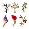 Elegant Floral Bamboo Brooch - Luxury Red Flower Corsage Pin for Women