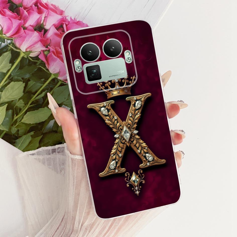 Für Realme GT8 Hülle Realme GT 8 Pro Cover 2025 Mode Buchstaben Krone Capa Weicher Silikon Stoßfänger Für Realme GT8 Pro RMX5210 Fundas