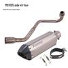 Silver Steel Dual Tail Exhaust for Monkey 125 MSX125 Horizontal Cylinder