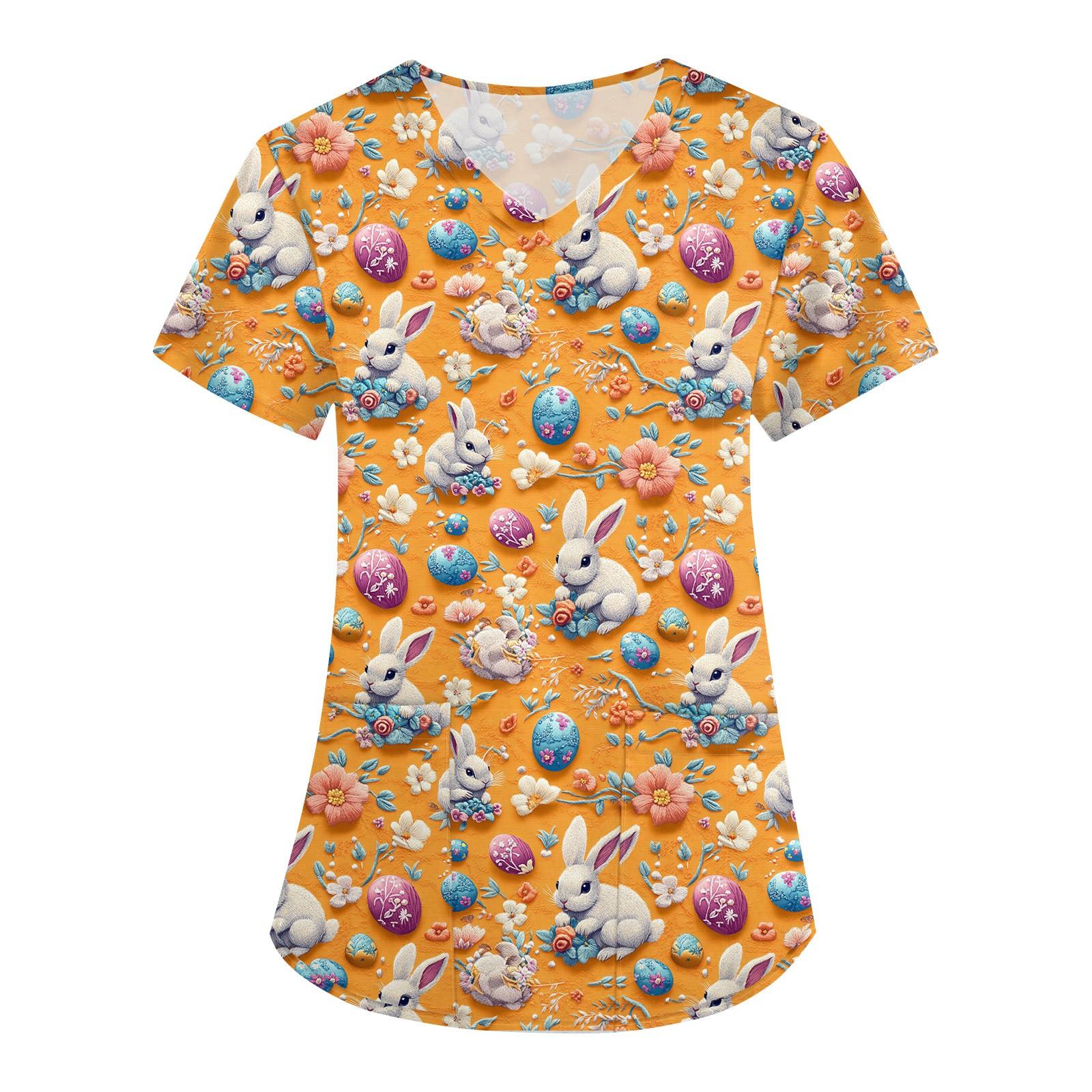 

Женская печатная униформа рабочая униформа с V-образным вырезом и карманами защитная униформа защитная униформа XL шафрановый