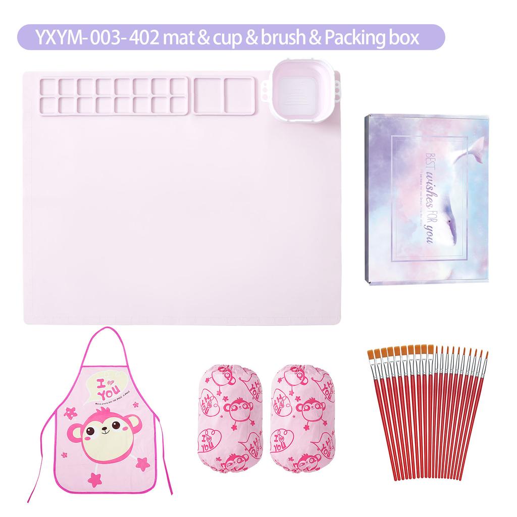 Popular Suction Cup Reusable Silicone Drawing Pad Mat with Cup Art Silicone Painting Mat Collection High Quality Practical Daily Use