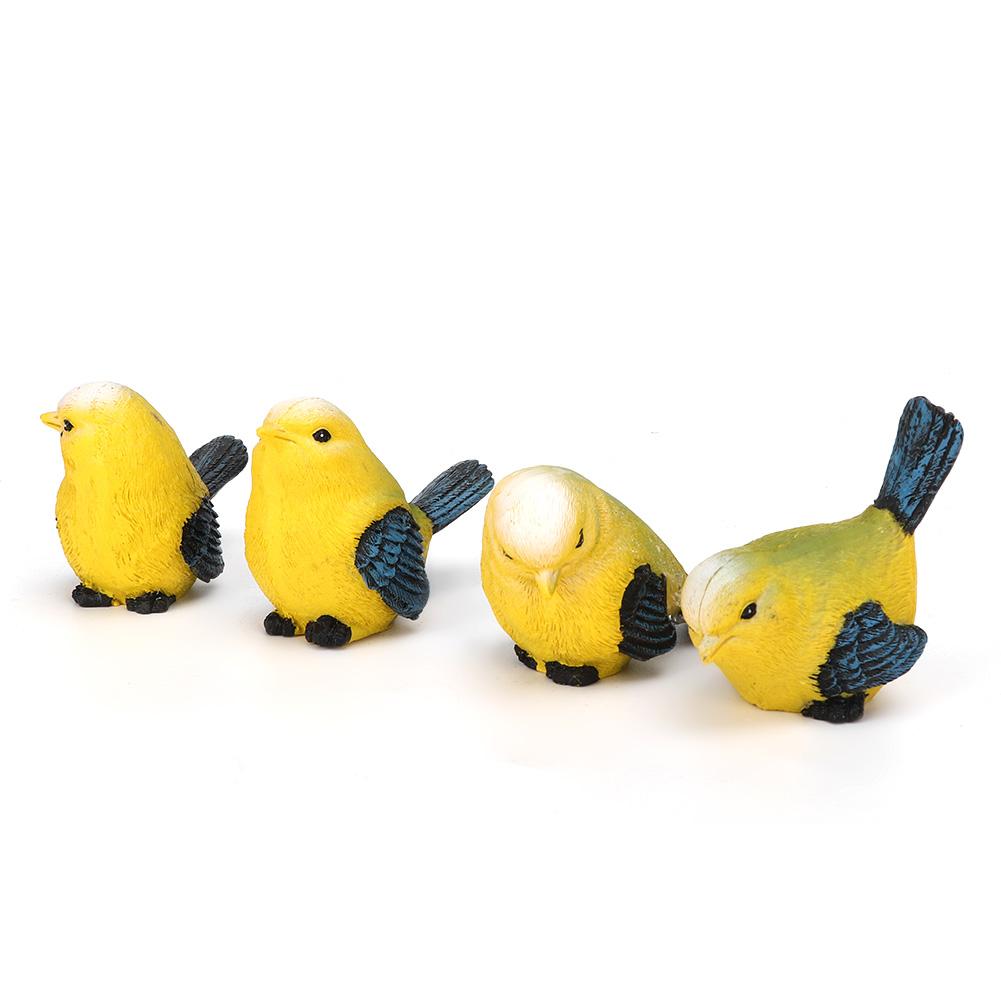 4pcsCelsiusset Lawn Garden Courtyard Resin High Simulation Bird Decoration Animal Ornament