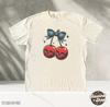 Retro Skull Cherry Vintage Style Tshirt, Y2k Cute Shirt, Cherry Shirts, Cute Cherry Shirt, Retro Cherries Shirt