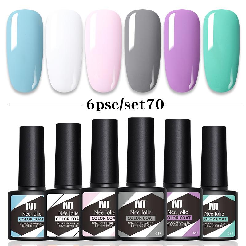 6-Color Nail Polish Glue Set, Popular Color Nail Glue, Phototherapy Nail Polish Glue Can Be Matched Arbitrarily.