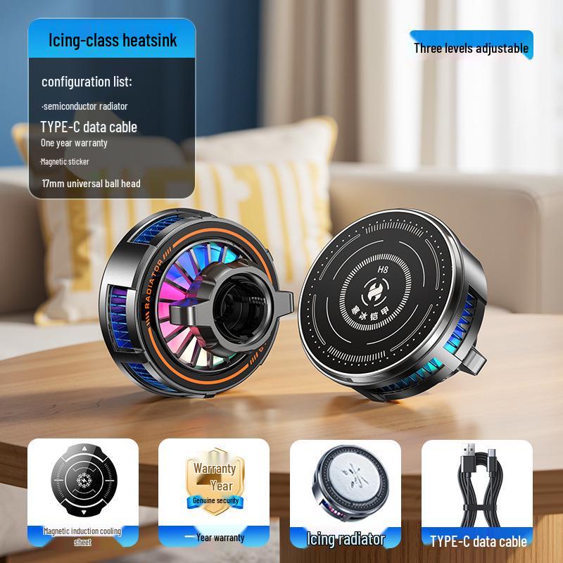 Cold Ice Armor H8A Magnetic Phone Cooler for Desktop, Car & Live Broadcast
