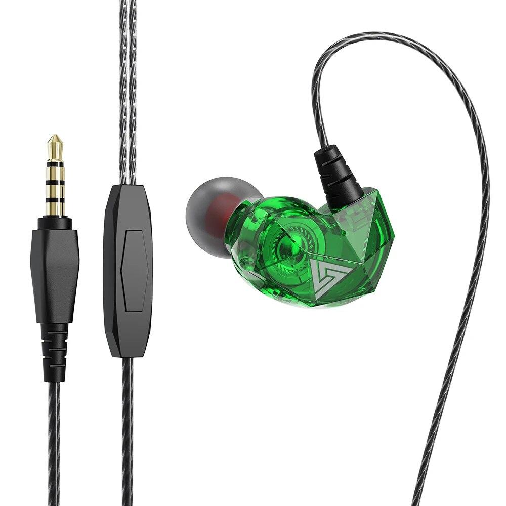 Original QKZ AK2 3.5mm Wired Earphones Dynamic HIFI Bass In-ear Earbuds Music Headphone Sport Noise Cancelling Headset with Mic