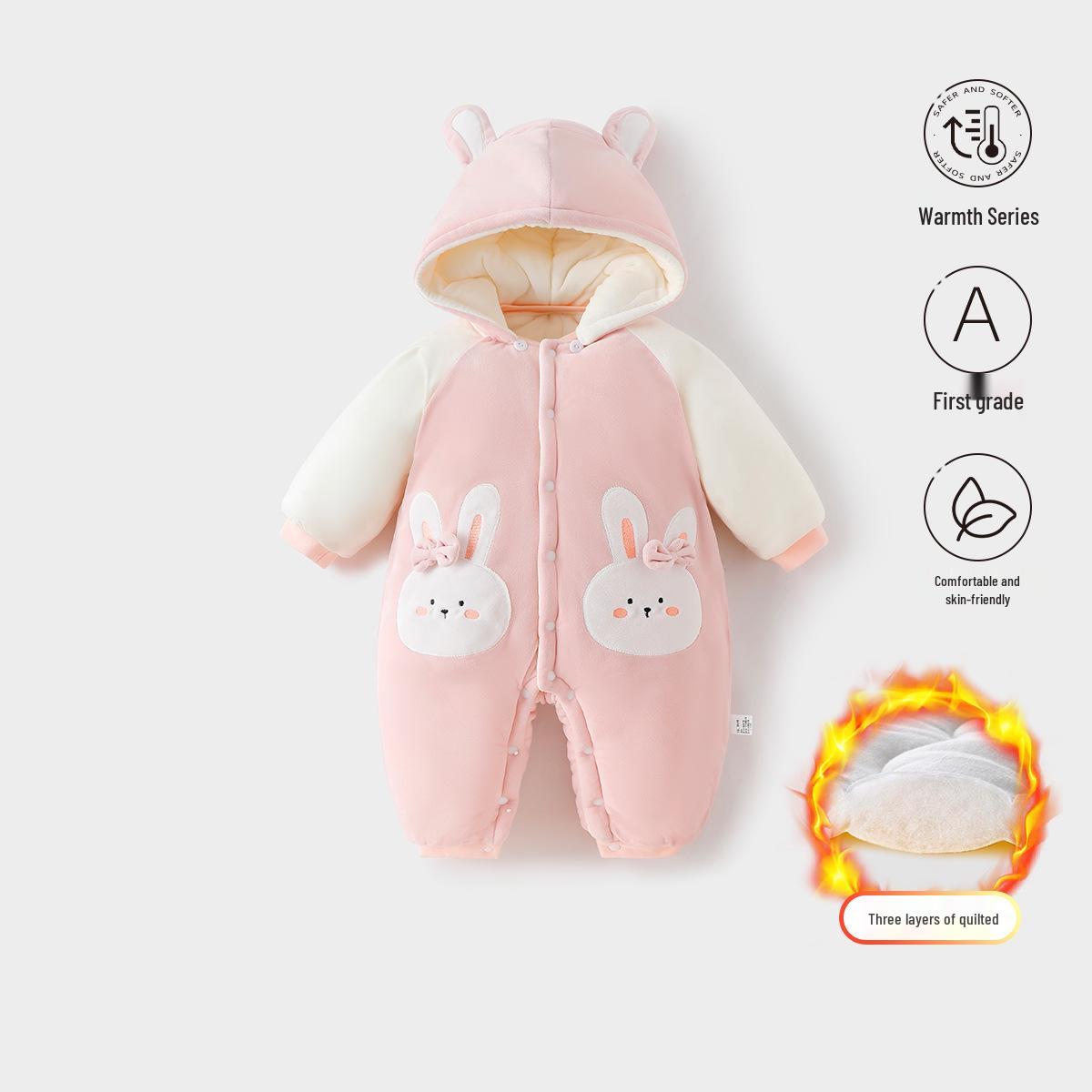 

Newborn Baby Bodysuit - Winter Cotton Outerwear for 0-36 Months 66 CM