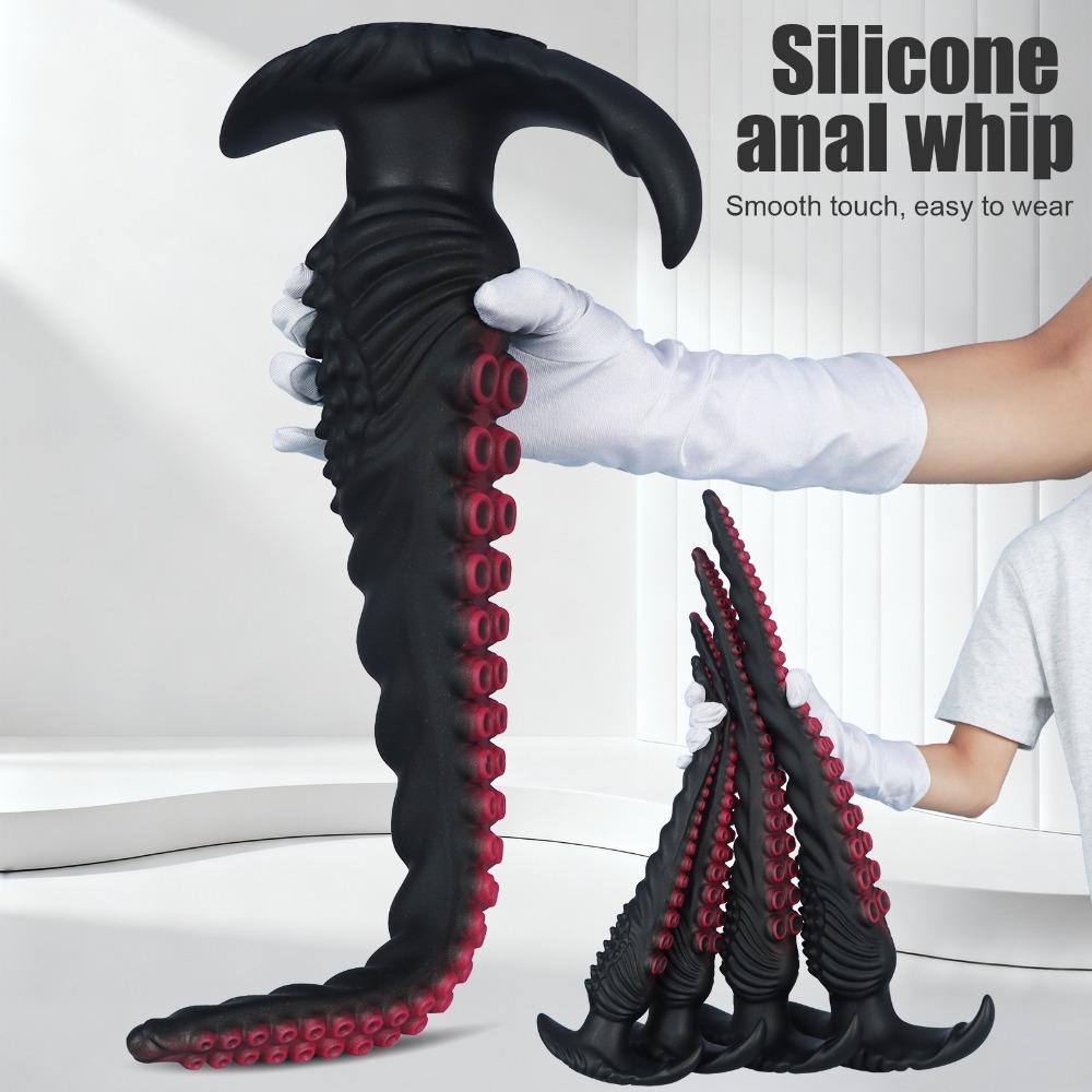 Extra Long Octopus Anal Plug - Wearable SM Toy with Alien Tentacles, Anal Whip Dildo for Unisex Rear Stimulation Adult Sex Toy