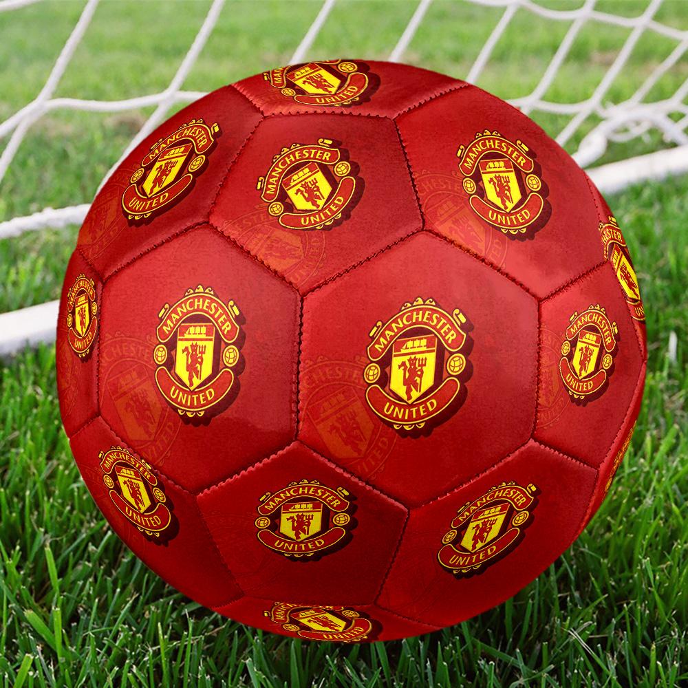 Manchester UnitedSoccer Ball Colorful All Ages Machine Stitched PVC Competition Ready Durable High-Bounce