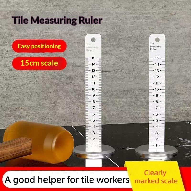 1Pcs Double-Side Precision Scale Equal Height Ruler Practical Multipurpose Stainless Steel Lay Floor Tile Special Ruler