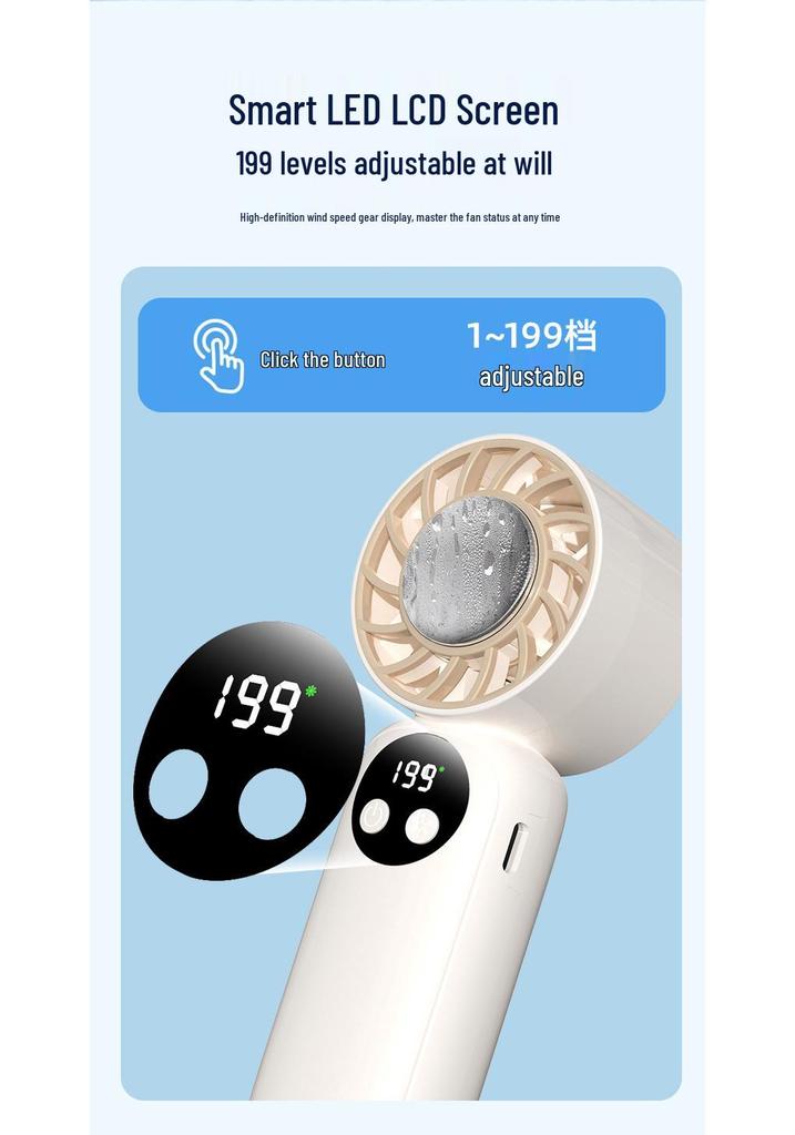 Yanxuan Portable Silent Mini Fan with Long Battery Life and USB Charging, Includes Cooling Ice Pack