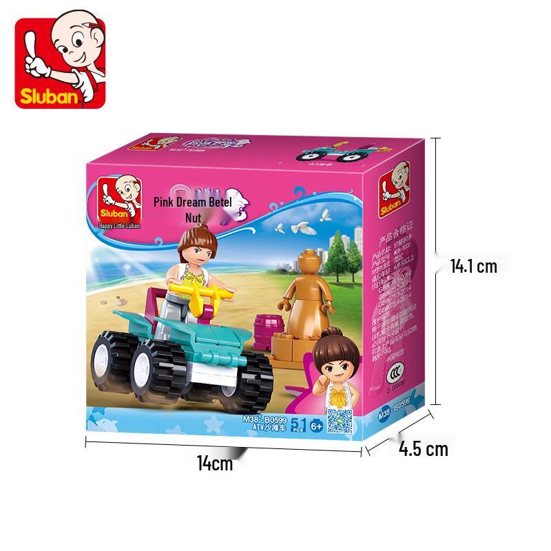 

Dolphin Bay Pink Dream Girl Building Blocks - Educational Assembly Toys for Kids