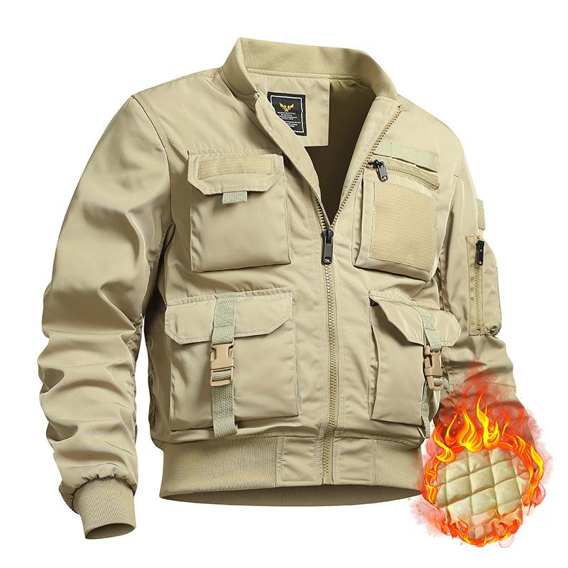Pilot Multifunctional Functional Heavy Duty Jacket Men's Multi-pocket Work Jacket