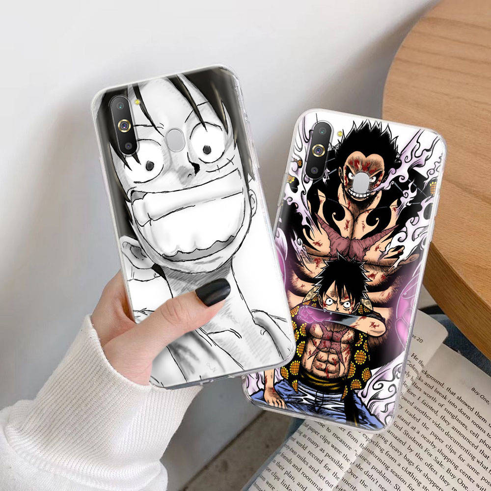 Transparent Case for Samsung A04 A14 A23 M33 M53 Realme 10 9 C35 C55 VIVO X80 Infinix Hot 30 Note 11 Tecno Spark 8P Pro W-75 One Piece Luffy