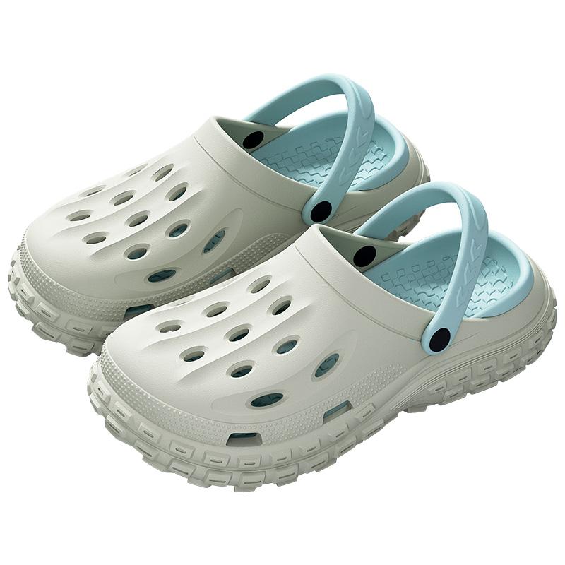 Platform Women Clogs Shoes Beach EVA Thick Bottom Clogs Fashion Comfortable Men Clogs Shoes 36-37 серый
