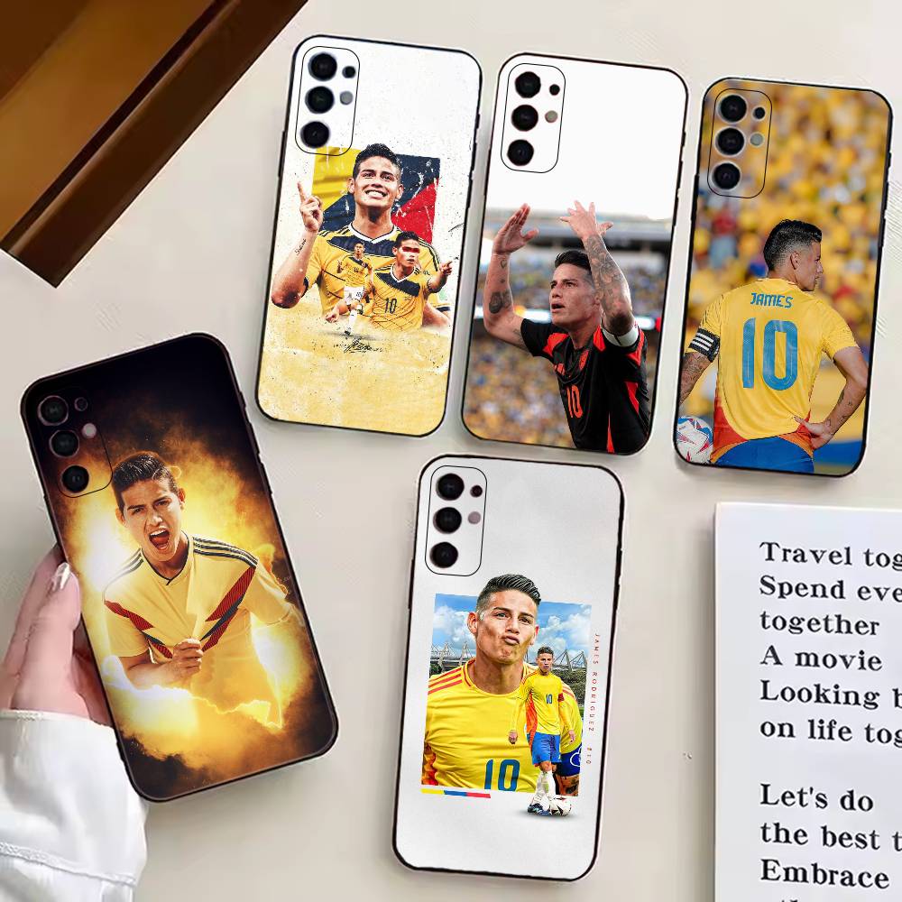 Football J-James Rodriguez Phone Case For Samsung S25,S24,S21,S22,S23,S30,Ultra,S20,Plus,Fe,Lite,Note,10,Black Cover